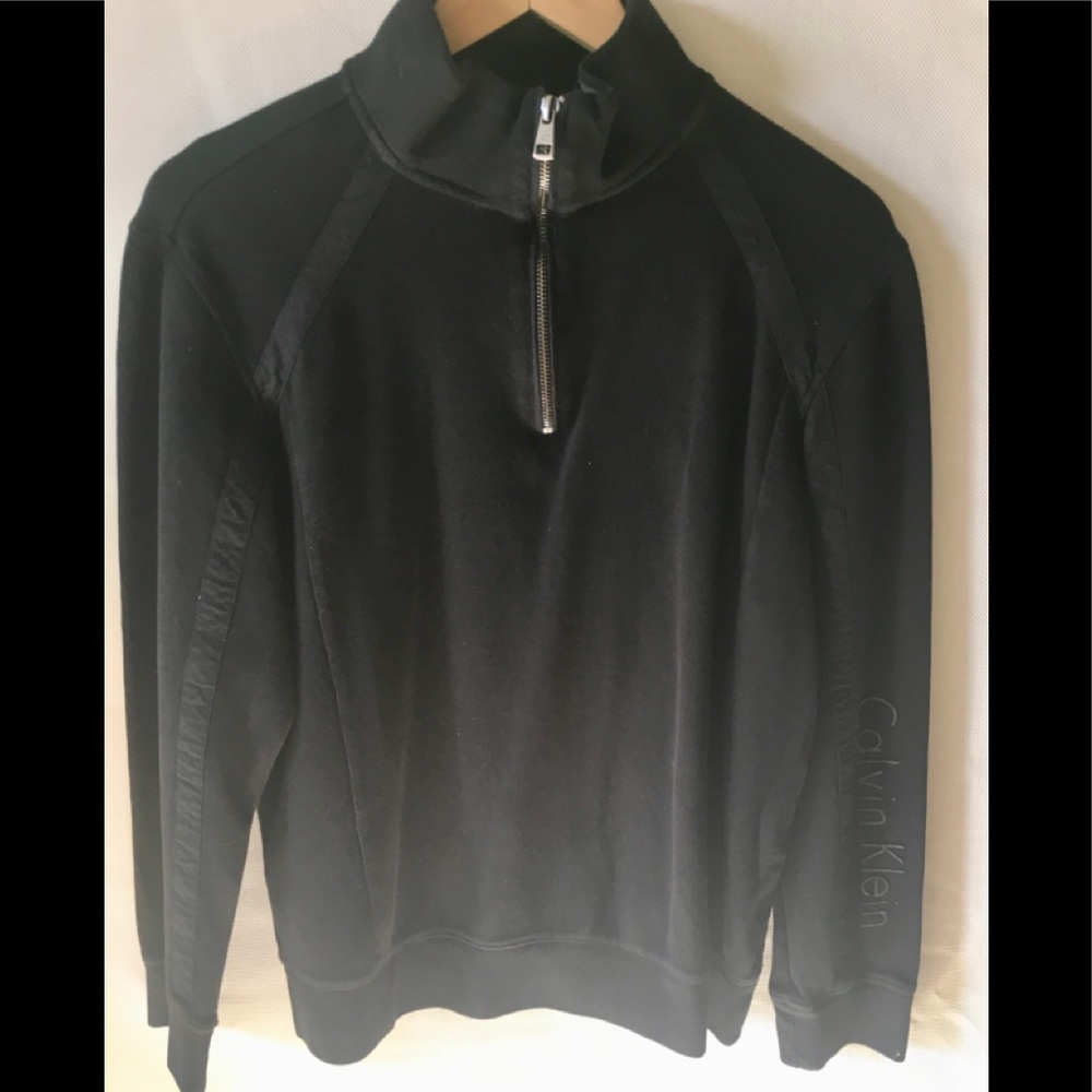 Calvin Klein Half Zip Sweater Black Size Small